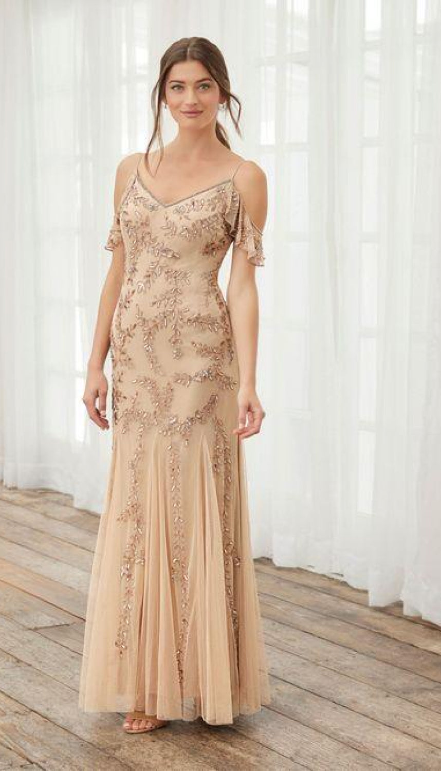 papell dress sale Adrianna AP1D105637 Joyful Blush 14 Womens Adrianna Papell Petite Sleeveless Column Gown Blouson Gown Dress Adrianna Papell