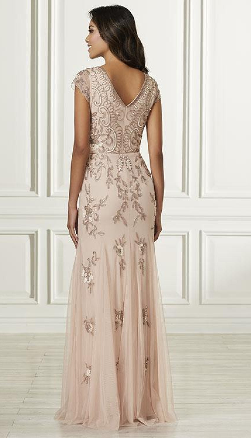 Adrianna papell silver gown hotsell