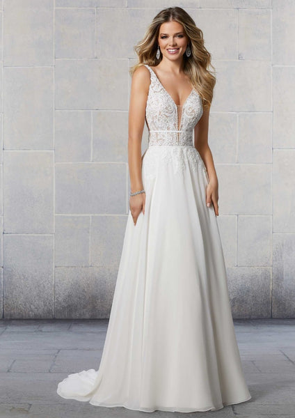 ◇BAU by Bride And You◇ SHILOH Ribbon detailed lace long dr Plan your wedding with bride and you