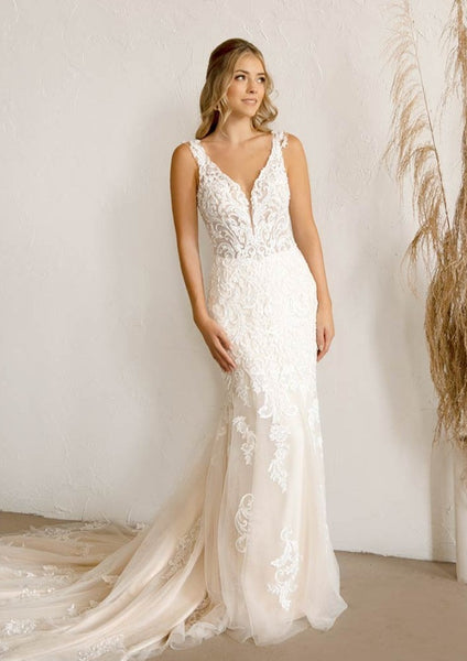 kennedy blue wedding dresses Fallon Ruched Wedding Dress