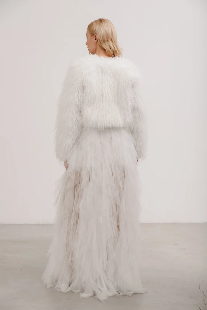 Aspen Faux Fur Jacket White Aspen Faux Fur Jacket White