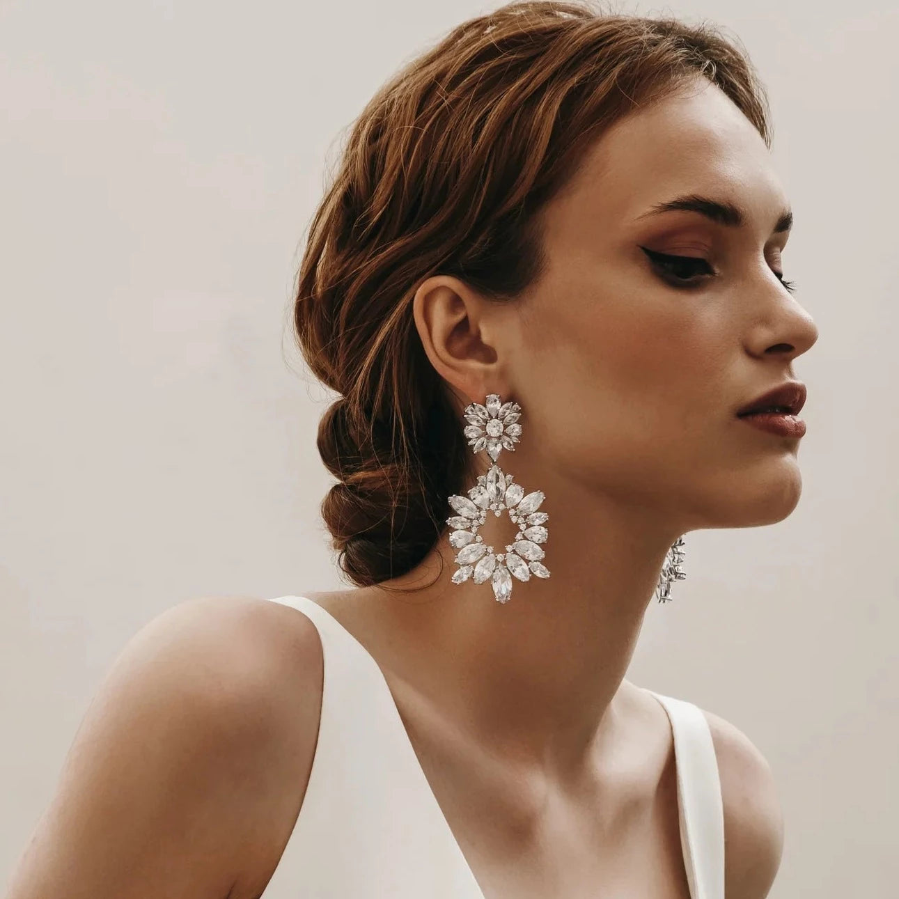 Statement earrings for wedding guest discount