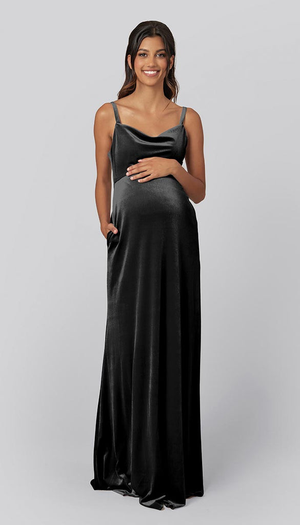 Maternity Bridesmaid Dress - Affordable - Plus Size Available - Kennedy Blue Drew Maternity Bridesmaid Dress - Desert Rose Kennedy Blue Drew Velvet Maternity Bridesmaid Dress | The Wedding Shoppe