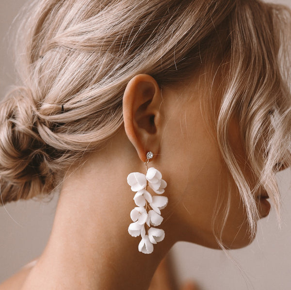 Flower Earrings Gardenia Fleur The Wedding Shoppe