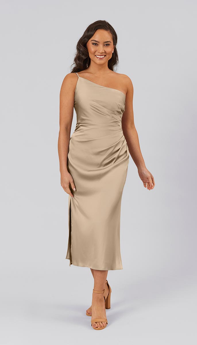 beige brown bridesmaid dresses Kennedy Blue Lexi Bridesmaid Dress