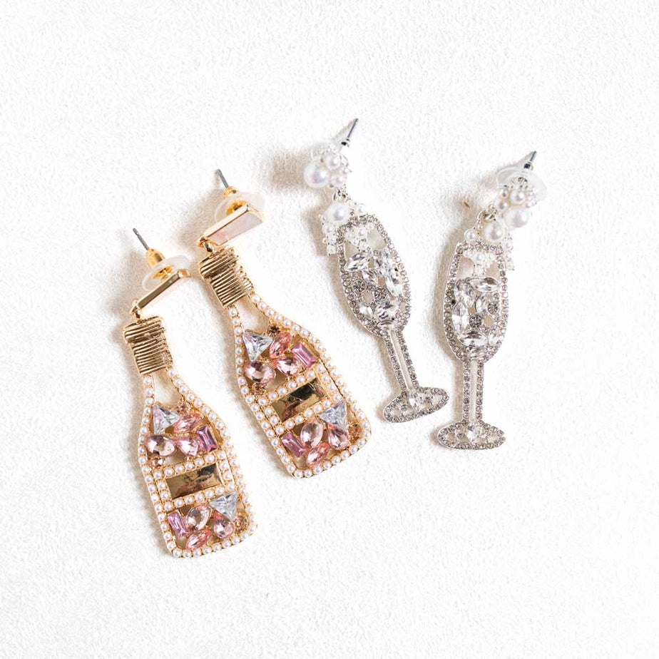 Kate spade champagne bottle earrings on sale