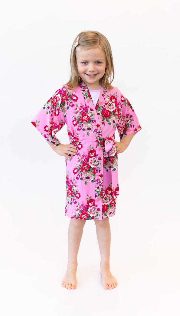 Floral Junior Bridesmaids Robe Floral Junior Bridesmaids Robe