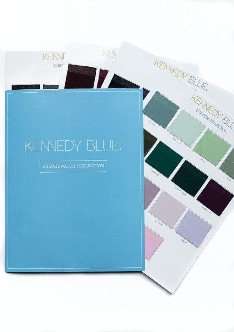 Kennedy Blue Chiffon Fabric Swatch Page Bundle Wedding Shoppe