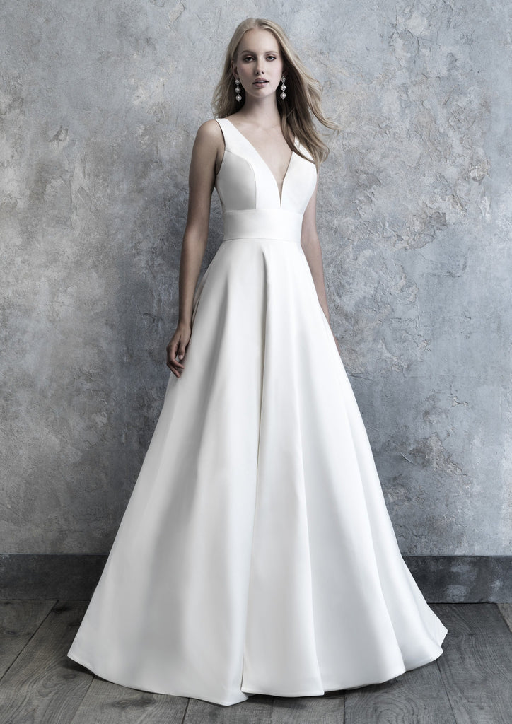Madison James Soft Mikado A-Line MJ501 Wedding Dress Wedding Shoppe Madison James Soft Mikado A-Line MJ501 Wedding Dress Wedding Shoppe