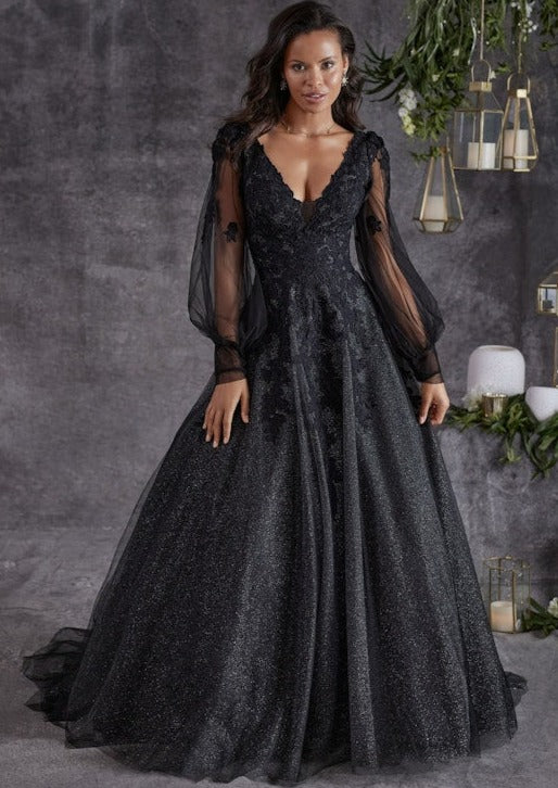 Long Sleeve Glitter Princess Wedding Dress Elegant Princess - Etsy Romania  | Ball gowns wedding, Sparkly wedding dress, Royal wedding dress