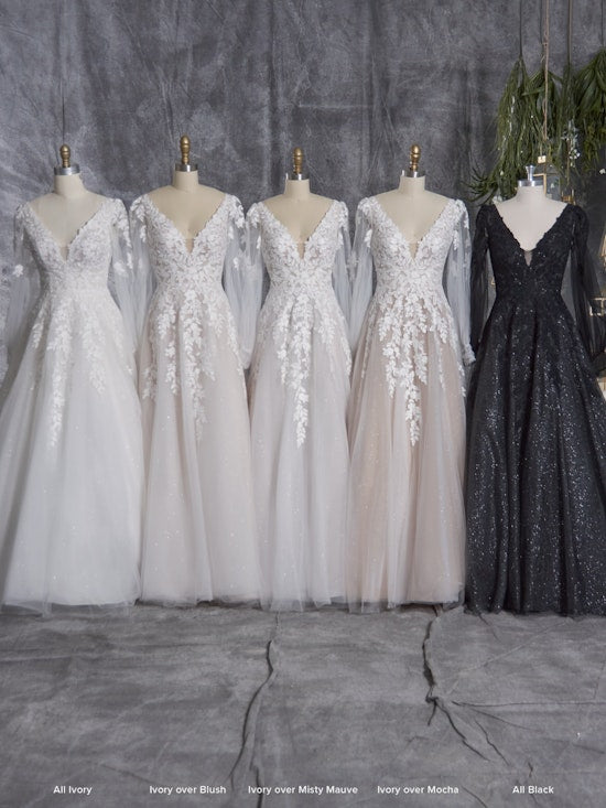 wedding dresses ivory and black Dress with Lace LUCY Size 14 / Black colored wedding dress Jillian Black and Ivory Wedding
