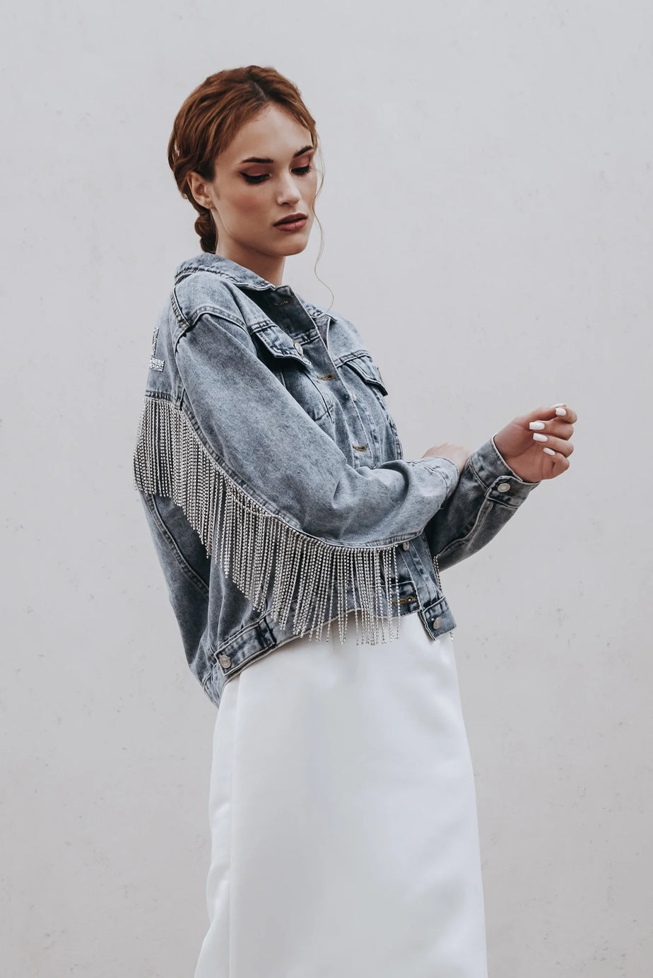 【MARGARIN FINGERS】25ss FRILL RIBBON JACKET MUSINSA | MARGARIN FINGERS FRILL RIBBON JACKET (GREY)