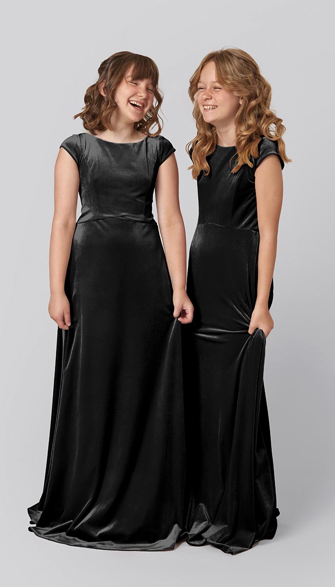 Kennedy Blue Sally Junior Velvet Bridesmaid Dress