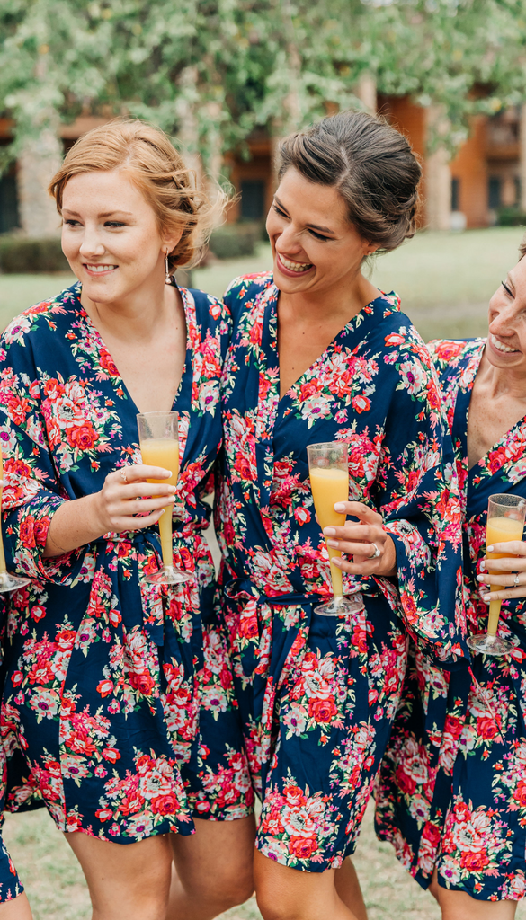 Floral 2025 bridesmaid robe