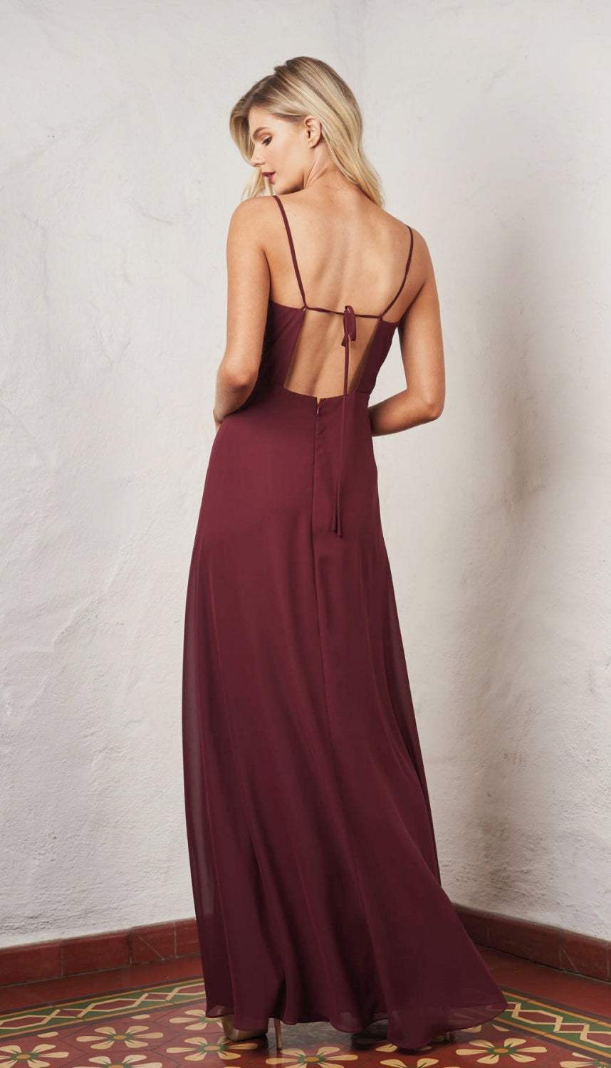 wine bridesmaid dresses Burgundy Romantic Wrap Dress, Bridesmaids Dress, Maxi Dress, Long Dress, Wedding Guest Dress, Formal Dress, Evening Summer Dress Bridesmaid Or Any Other Special Occasions ! Floor Length Spaghetti Strap Wine