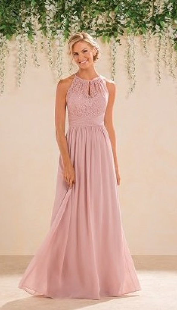 B2 High Neck Lace and Chiffon Bridesmaid Dress B183016 Wedding Shoppe B2 High Neck Lace and Chiffon Bridesmaid Dress B183016 Wedding Shoppe