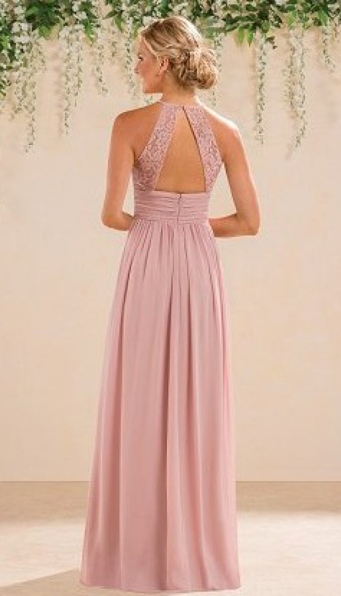 B2 High Neck Lace and Chiffon Bridesmaid Dress B183016 Wedding Shoppe B2 High Neck Lace and Chiffon Bridesmaid Dress B183016 Wedding Shoppe
