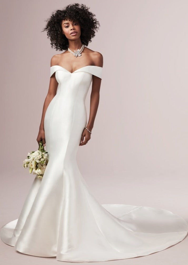 Simple Satin Mermaid Wedding Dress