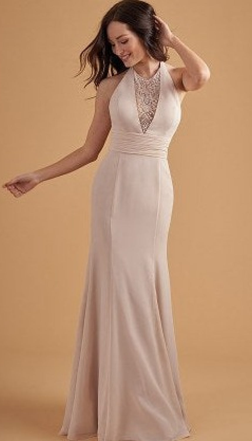 Belsoie Halter Fit and Flare L204052 Bridesmaid Dress Wedding Shoppe