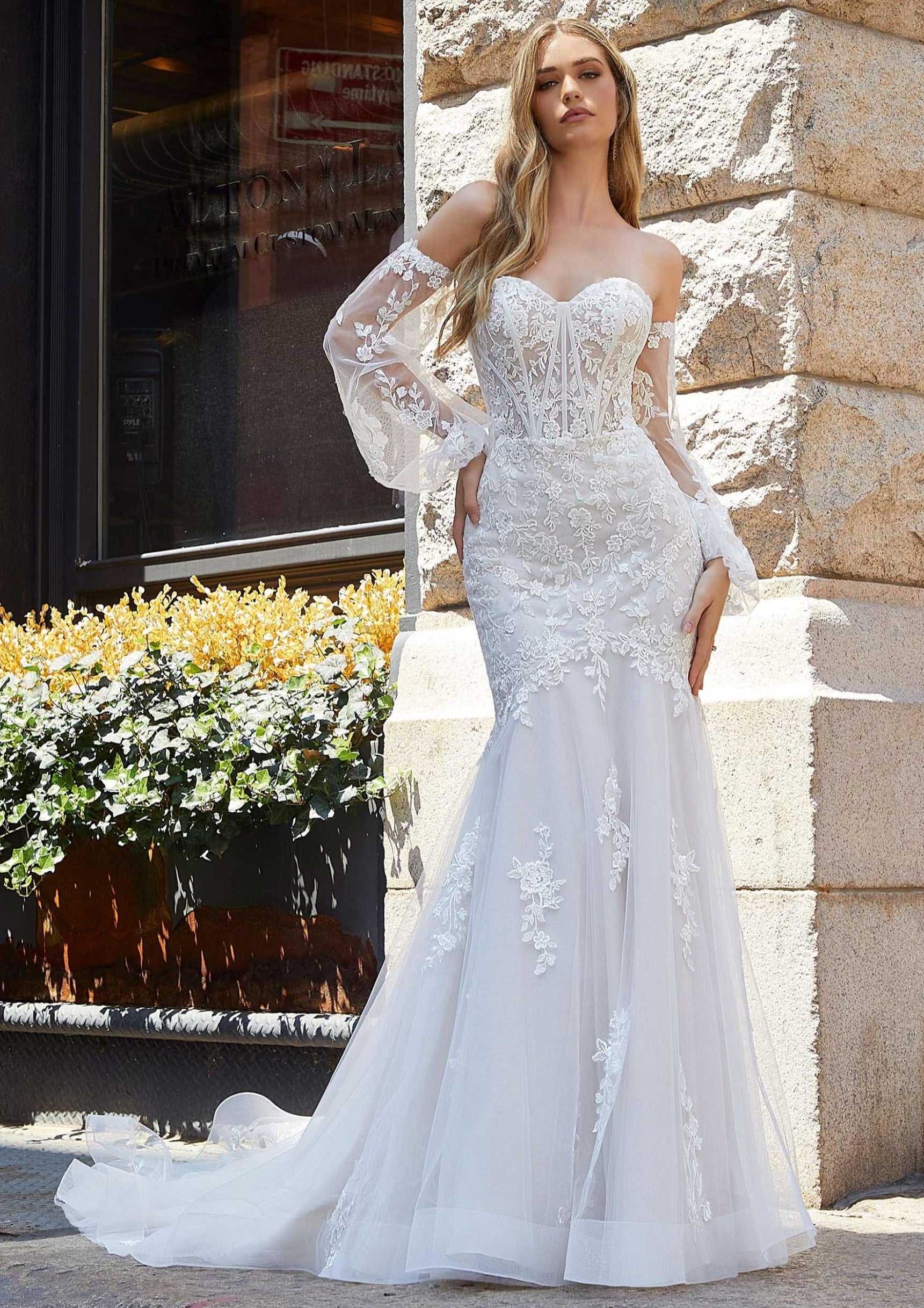 Jasmine Bridal Drop Waist Wedding Dress With Sweetheart Neckline