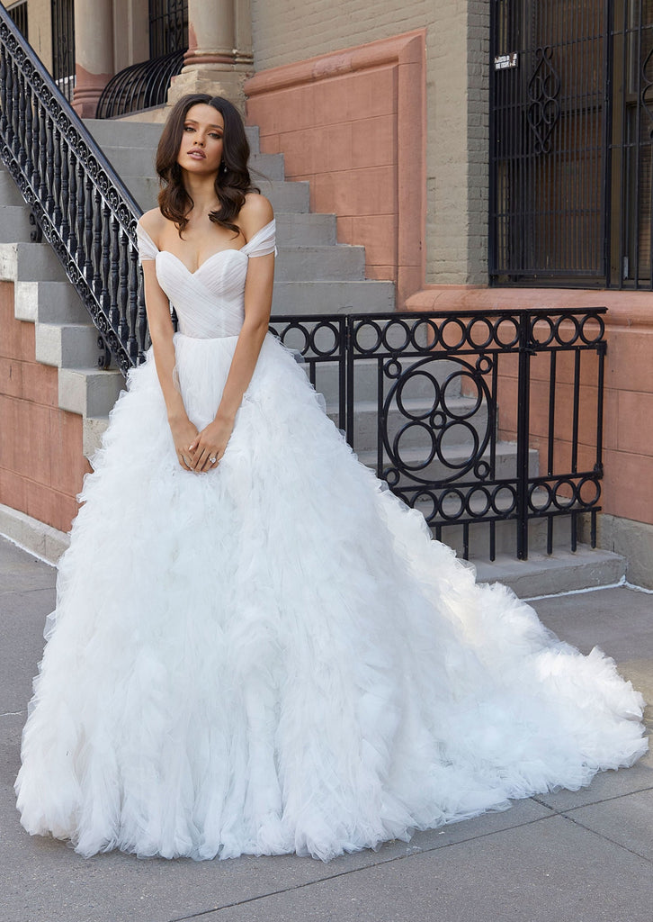 morilee off the shoulder wedding dress Morilee Josefina