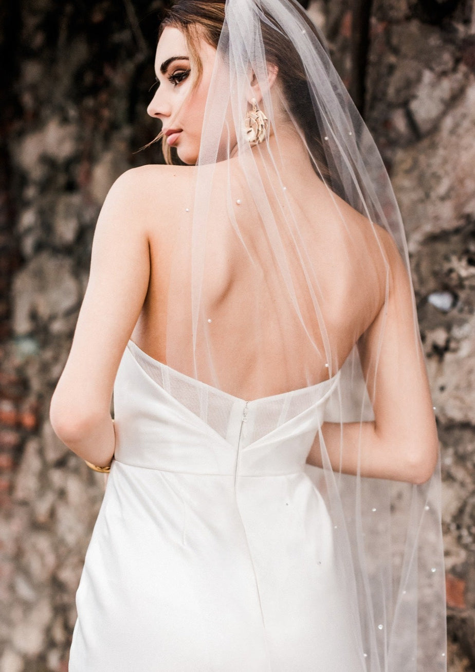 NYにて購入 BHLDN Watters ORLIEサテンウェディングドレス Watters Orlie Wedding Dress – Wedding Shoppe